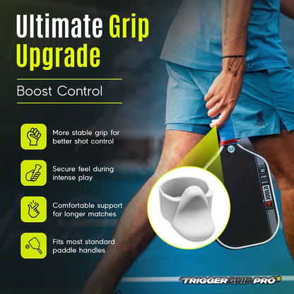 TriggerGrip Pro Pickleball Grip - Stealth Grey / Artic Blue / Coral Pink