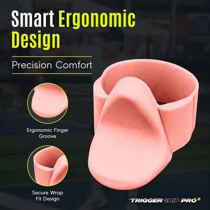 TriggerGrip Pro Pickleball Grip - Stealth Grey / Artic Blue / Coral Pink